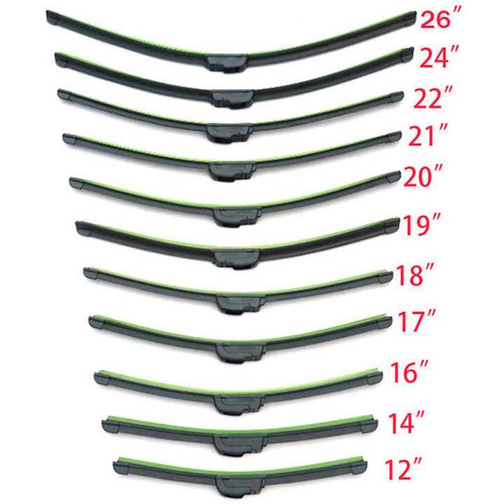 Taffware Wiper Blade Kaca Mobil Frameless U Shape Hook - FLY-078-Hitam-16 Inch