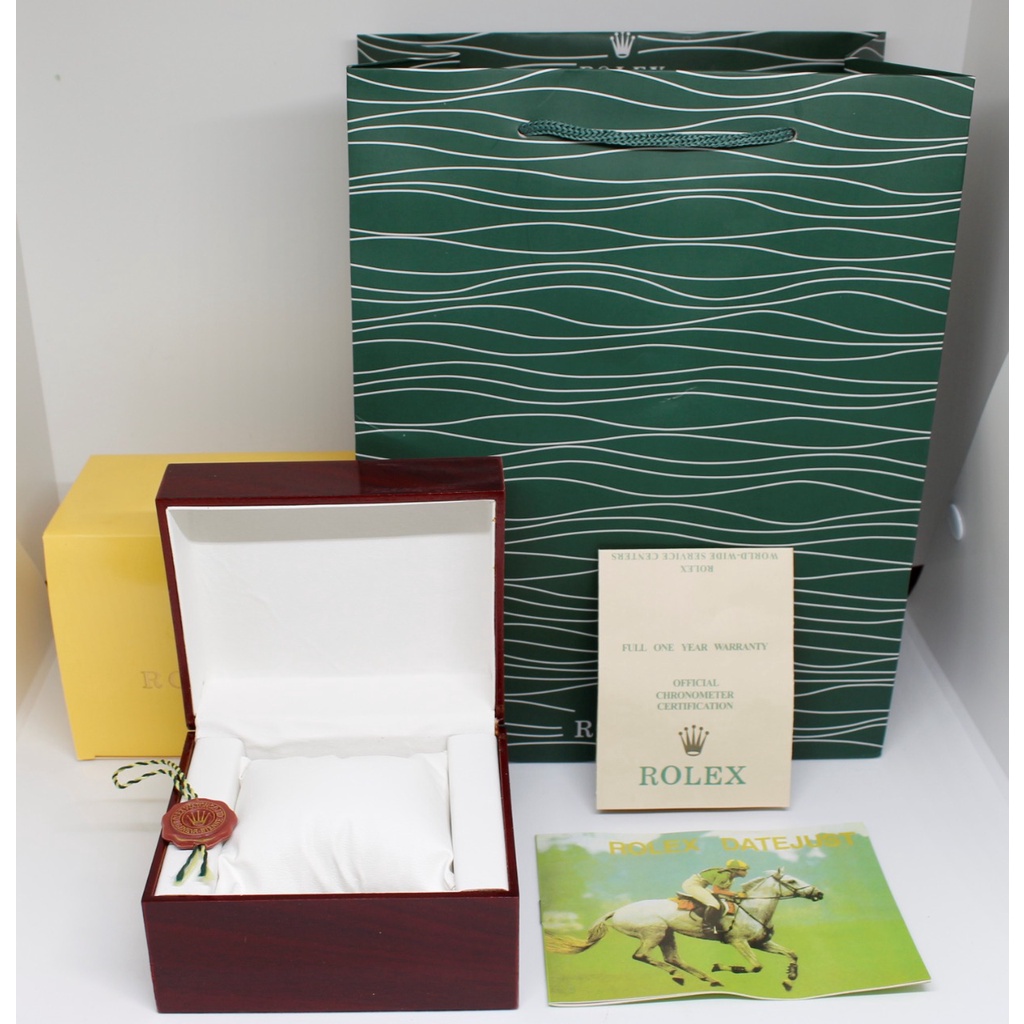 kotak rolex original  box jam tangan kayu plus paperbag