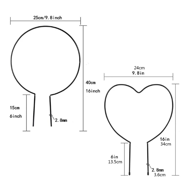 Frame Penyangga Tanaman Rambat / Bunga Bentuk Hati Bahan Besi Untuk Rumah / Taman