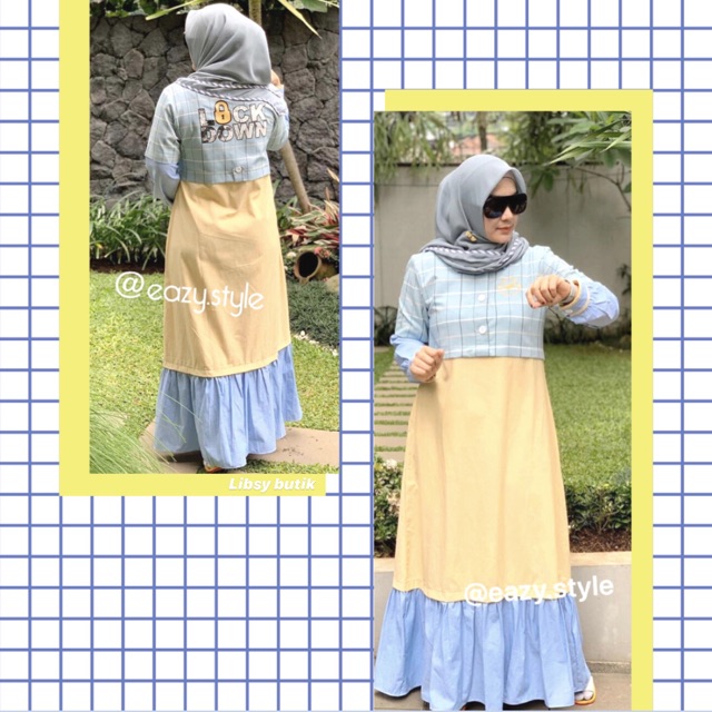 Gamis lockdown yellow , by eazy style