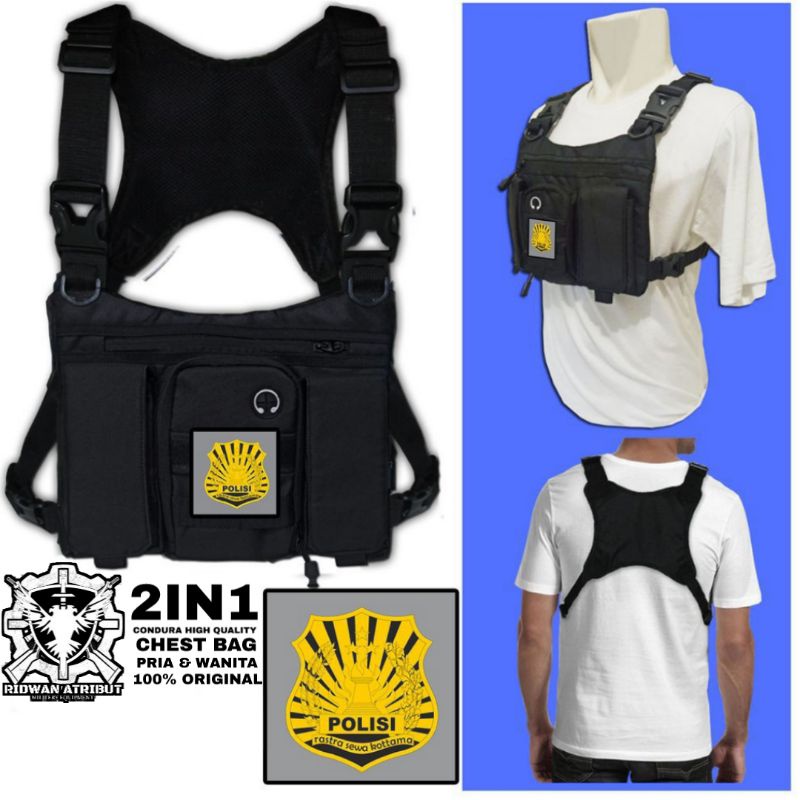 CHEST BAG POLISI/TAS DADA POLISI.TAS PELINDUNG DADA POLISI