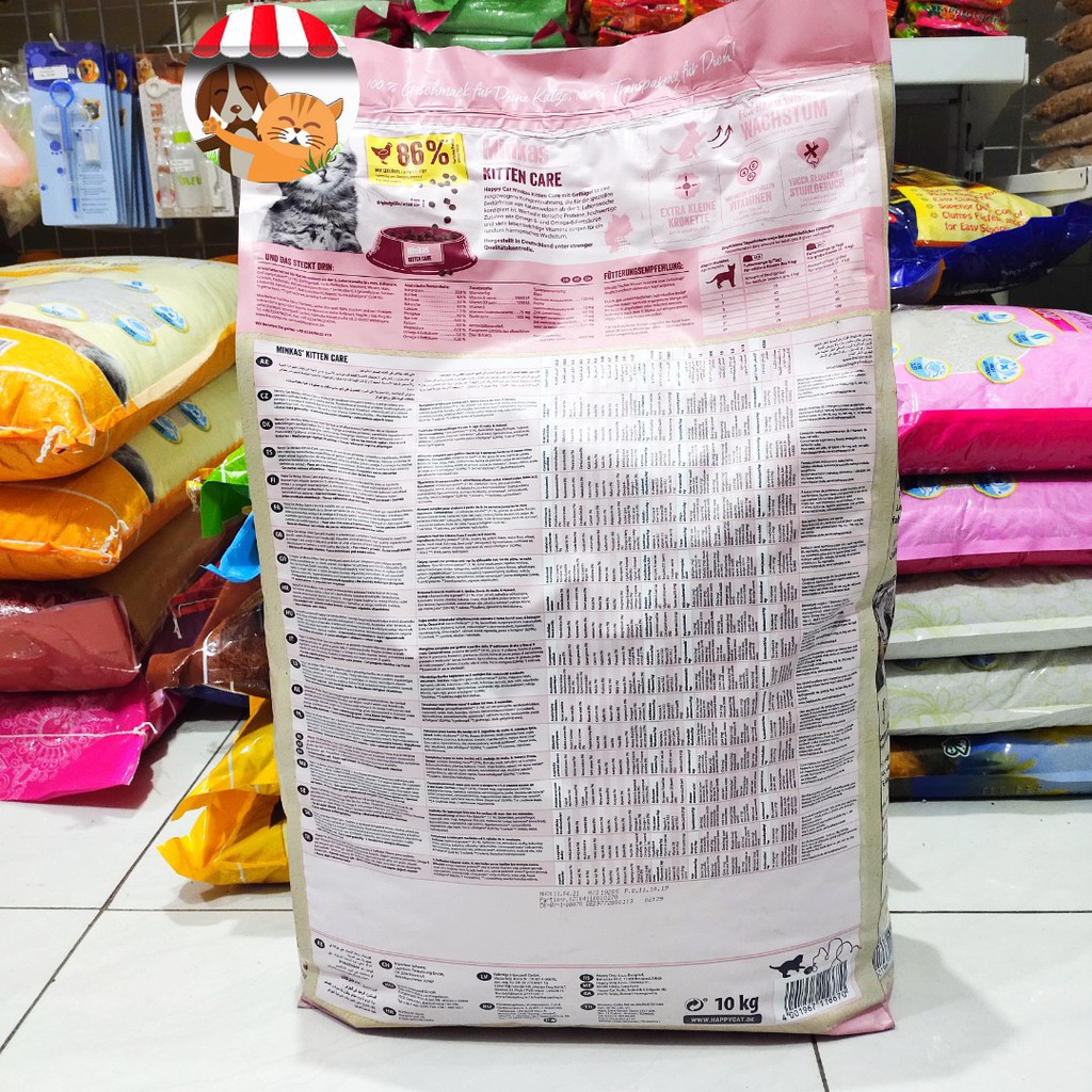 Happy Cat Minkas Kitten 10kg Free Pasir Gumpal Wangi 5 Lt