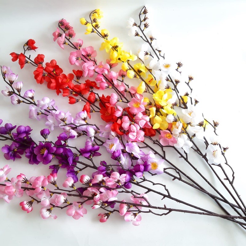 BUNGA SAKURA tangkai panjang 70cm - bunga artificial hiasan rumah home decor shabby grosir murah-2