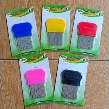 Vinztstore-Sisir Rambut Sisir Kutu Sisir Stainless Steel Sisir Keramas Sisir Serit