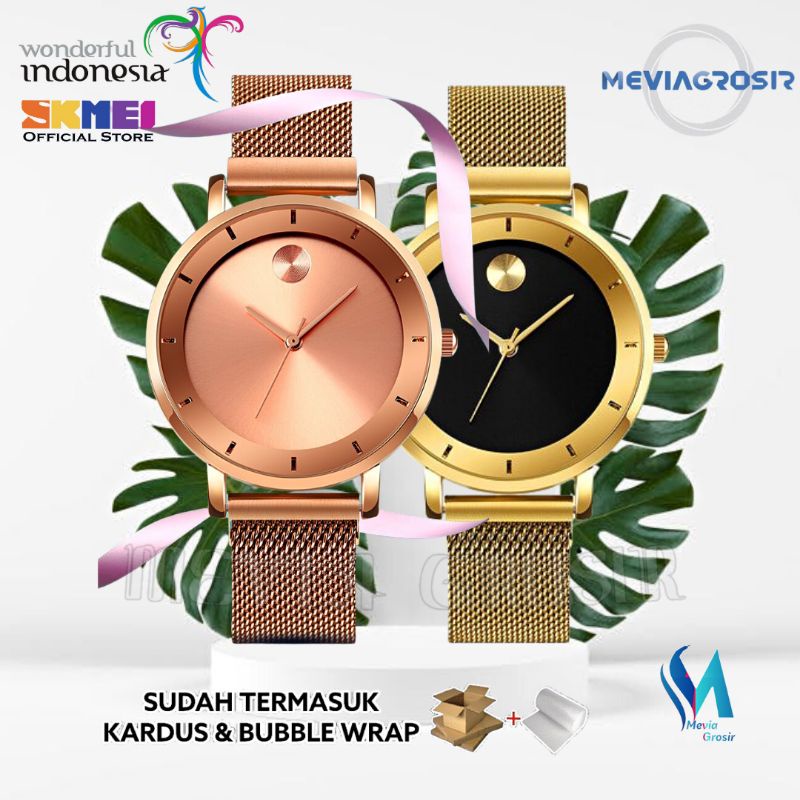 SKMEI 1701 ORIGINAL JAM TANGAN WANITA SKMEI 1701 STRAP STAINLESS ANALOG TAHAN AIR 30M DISPLAY MENAWA