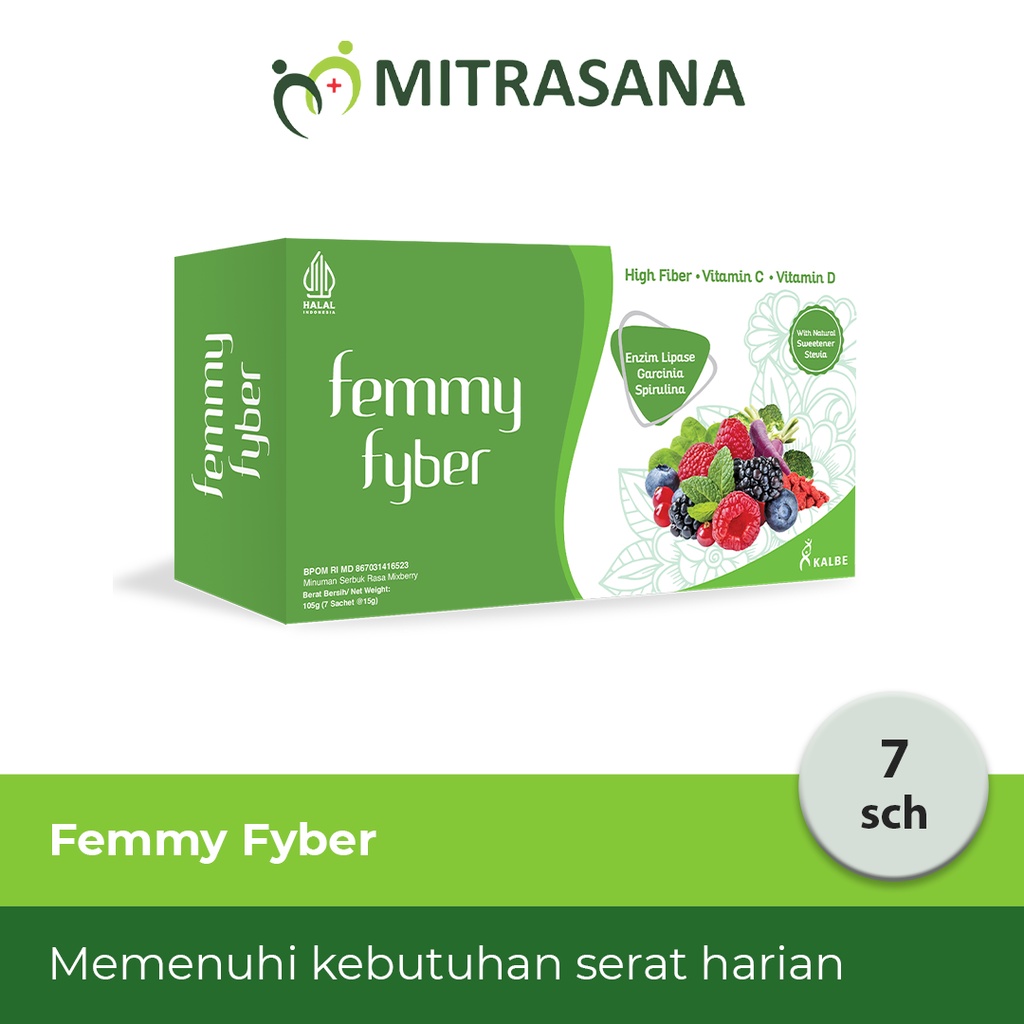 Femmy Fyber Stickpack 7 Sachet x 15 Gram - Menjaga Berat Badan Tetap Ideal