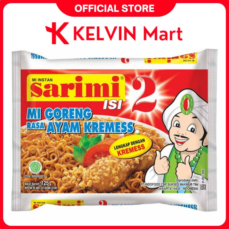 

Sarimi Mie Goreng Isi Dua Ayam Kremess Pck 125g | KELVIN Mart