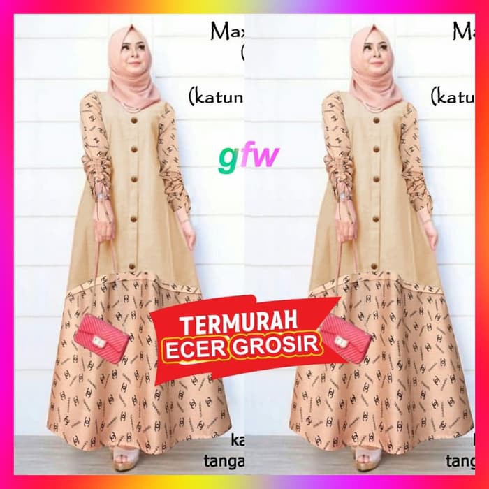 (TI) TREND (GFW) 8718 Maxi Mayang Dress Muslim Gamis Muslim maxi Dress