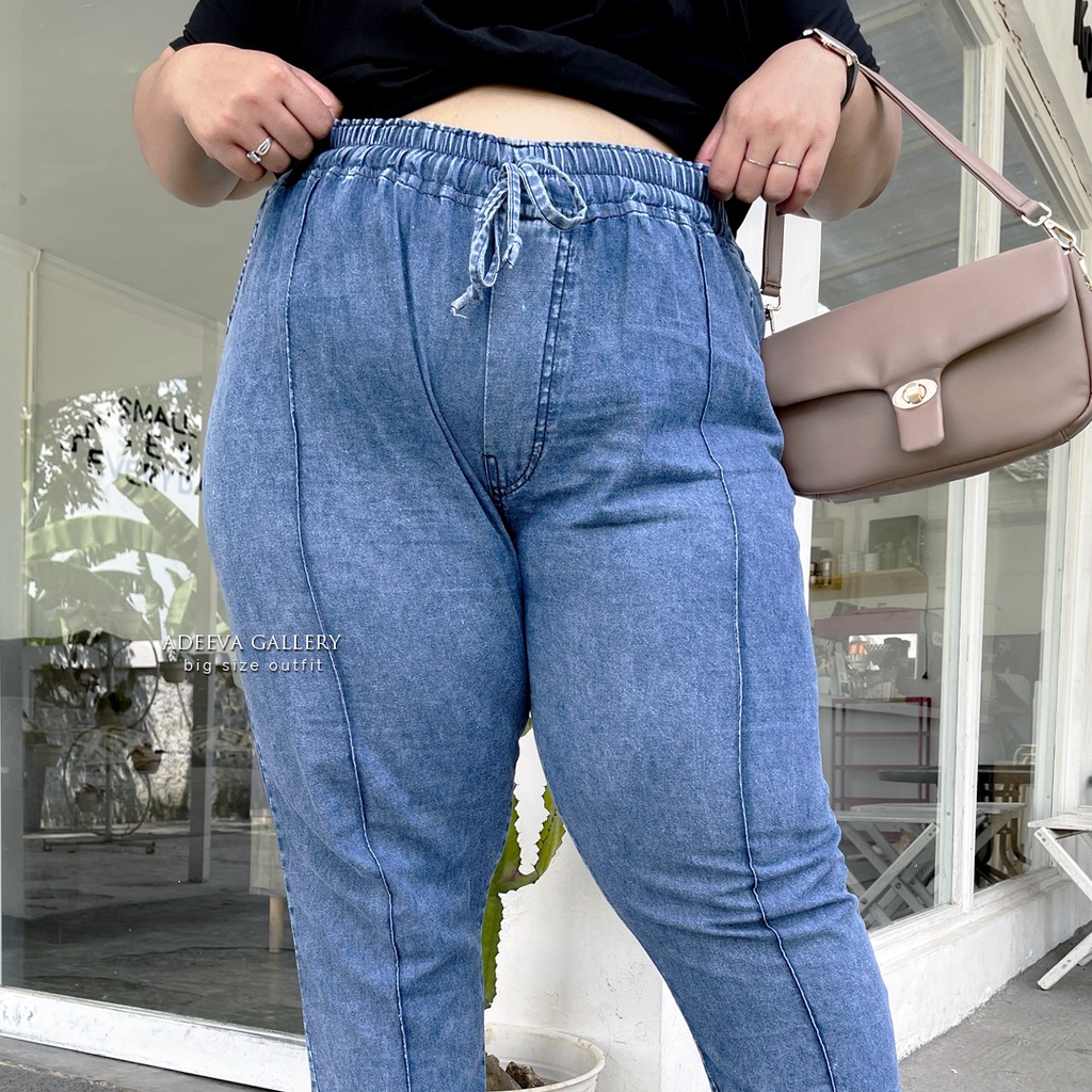 ADEEVA Kyoto Super Jumbo Celana Jeans Wanita Jumbo