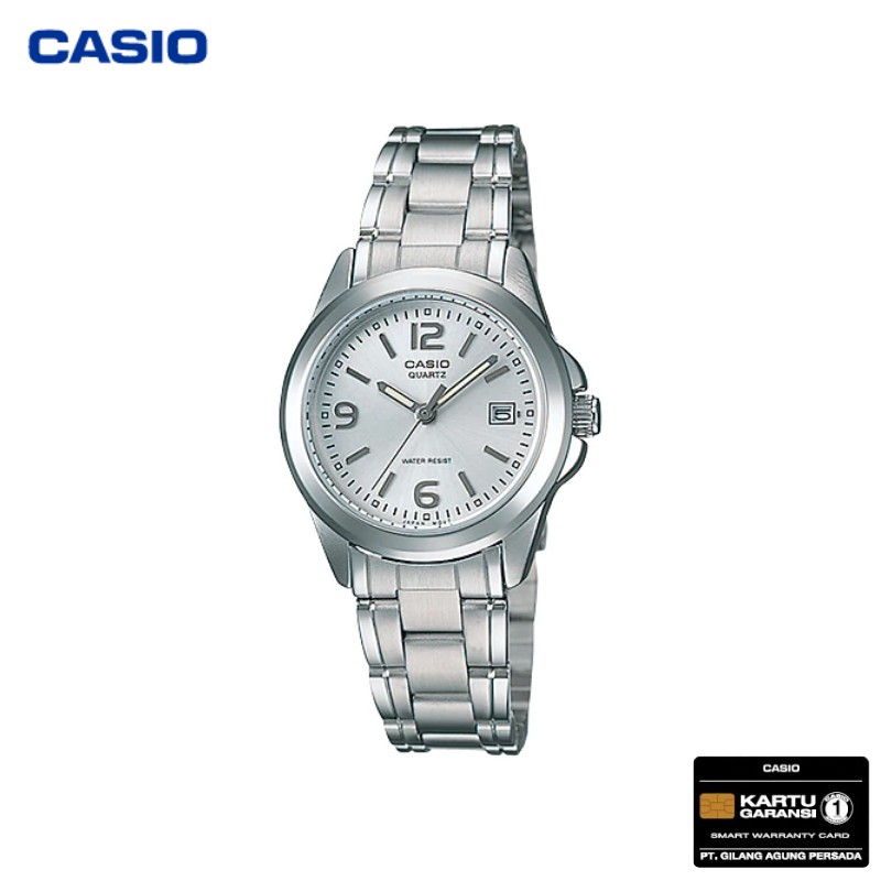 JAM TANGAN WANITA CASIO LTP-1215A-7A ORIGINAL - LTP1215A SILVER