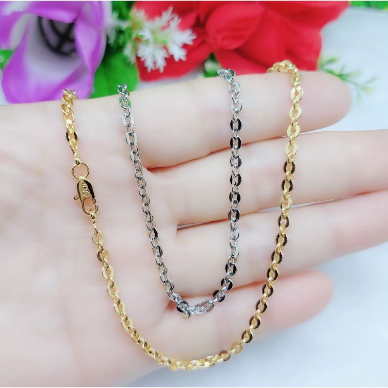 kalung nori kaca / kalung perhiasan nori kaca / lebar kalung 3.2mm