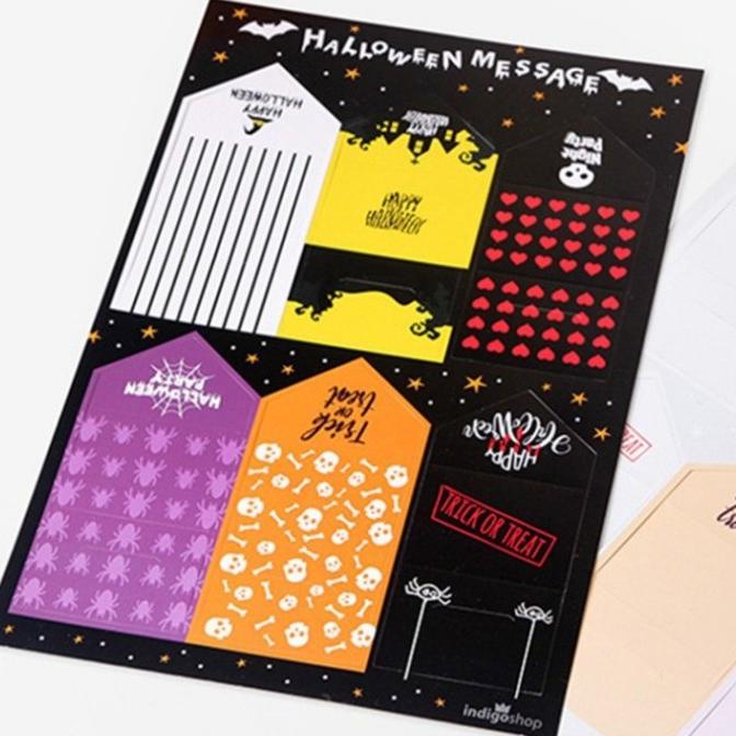 

Sth5 Stiker Halloween Sticker Packing Kue Cookies Hantu Labu Tengkorak Kode 790