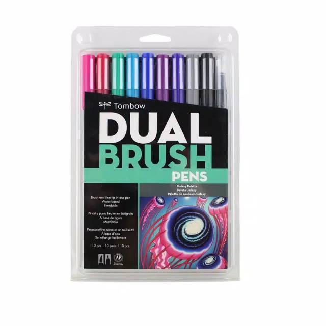 

Tombow Dual Brush Pen ABT 10 Set Color Galaxy Palette