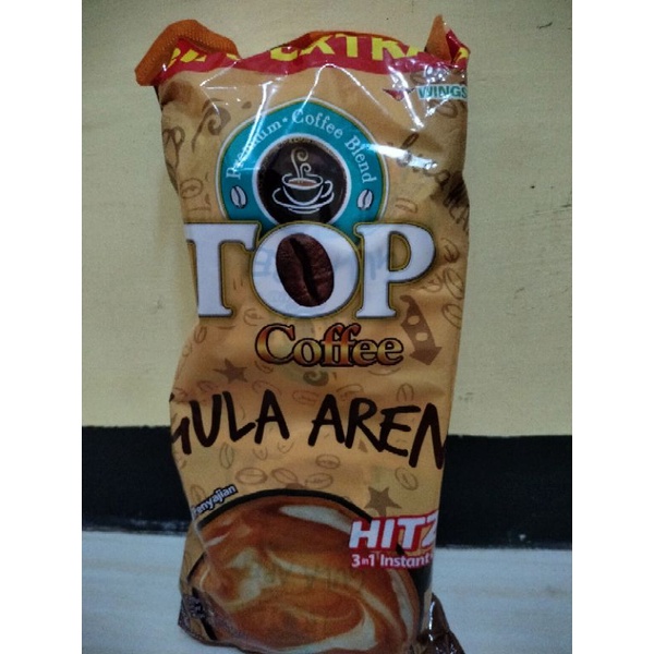 

kopi instan top gula aren 6+3 sachet hadiah dalam kemasan