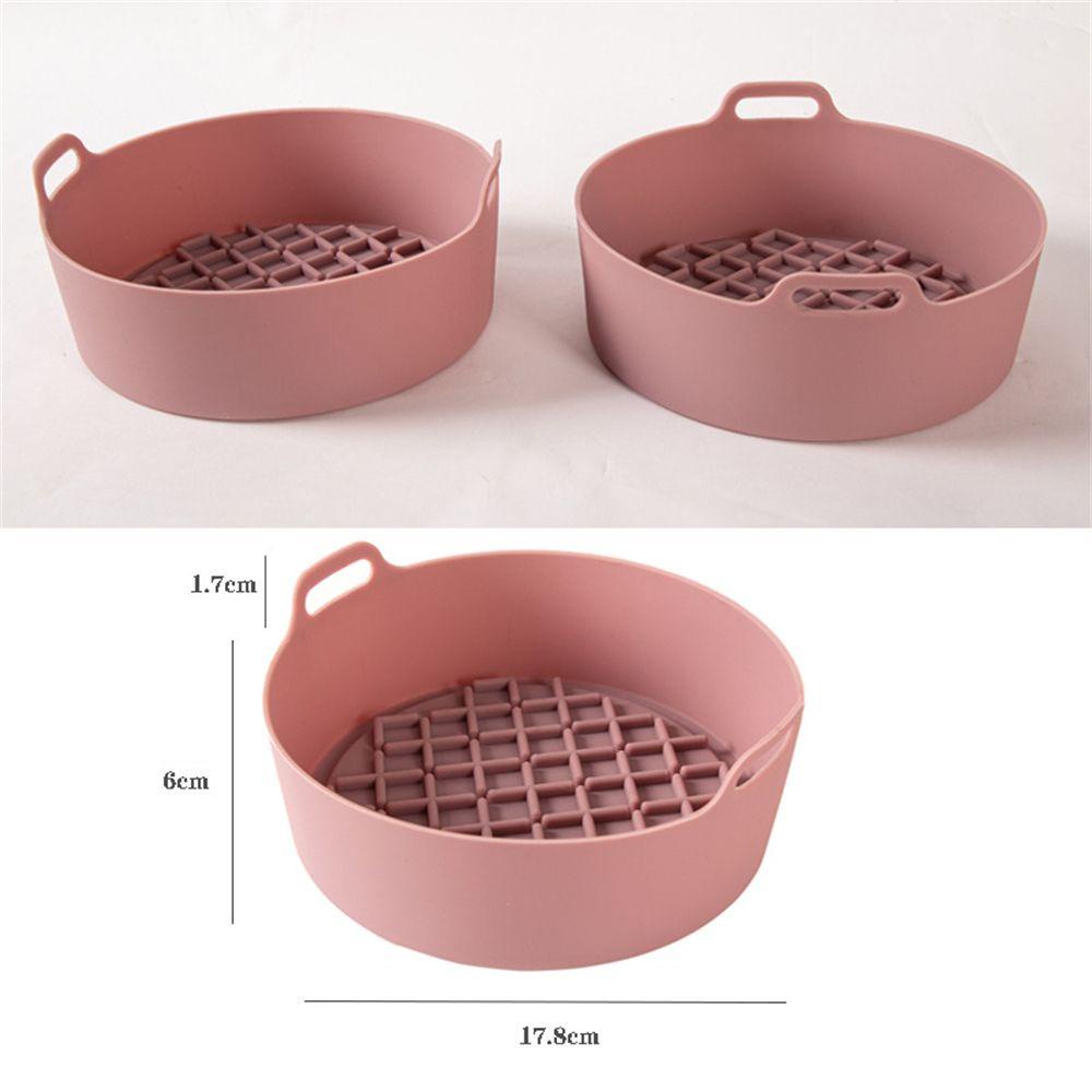 Solighter Air Fryer Silicone Pot Alat Masak Pizza Piring Roti Fried Chicken Grill Pot Tray Baking Basket