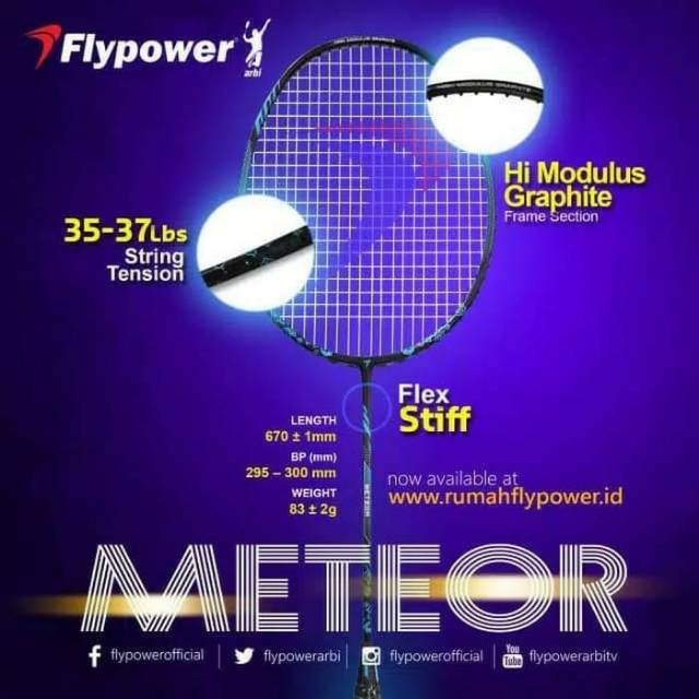 ORIGINAL FLYPOWER METEOR RAKET BADMINTON