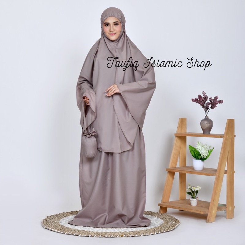 Mukena Parasut Traveling Polos Murah