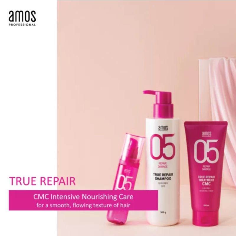 Amos Professional True Repair Shampoo / Esseential Oil / Repair Treatment (Repair Damage)