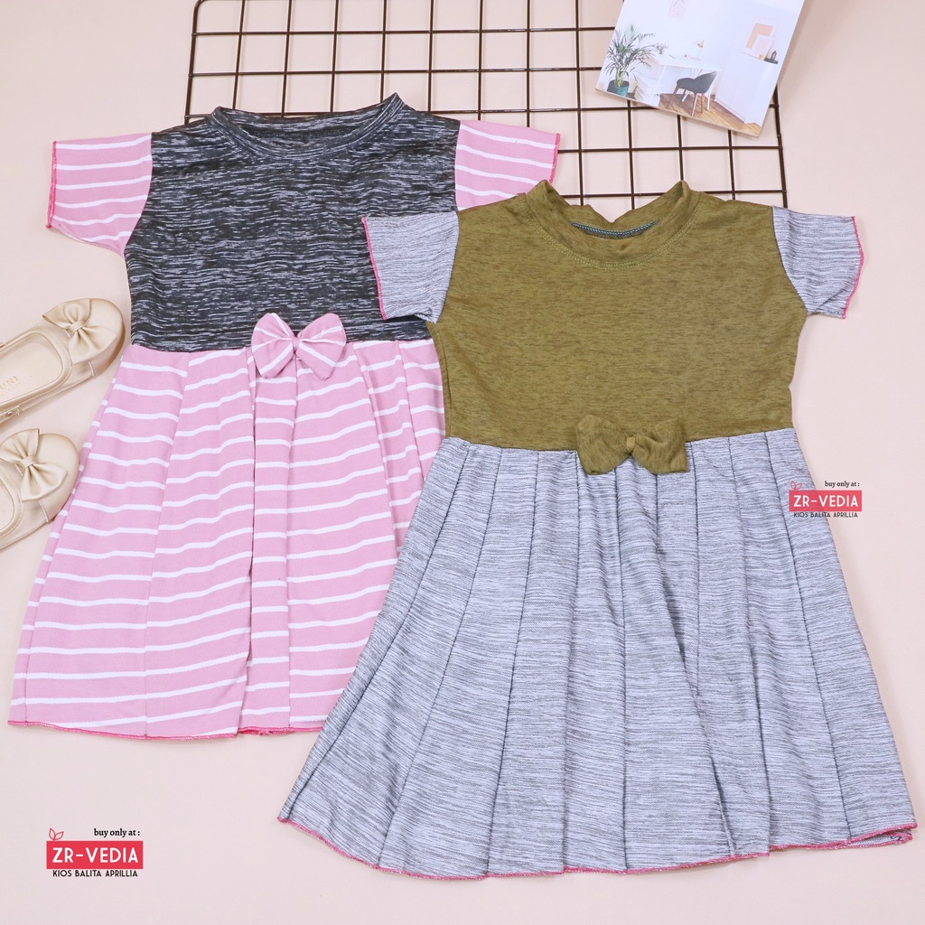 Dress Lunna uk 4 Tahun / Dress Balita Dress Anak Perempuan Dres Dress Lengan Dress Murah Pesta Anak