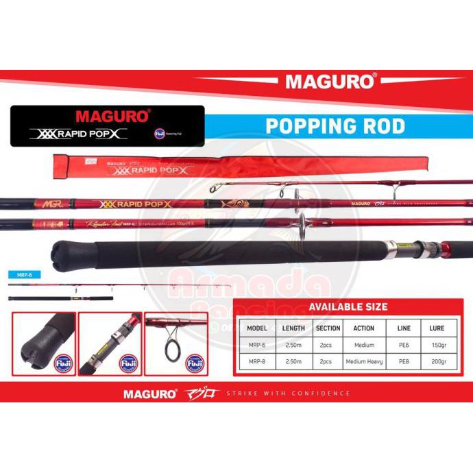 Joran Maguro Rapid Pop / Rod Popping /Pe-6 Pe-8 - Pe 8