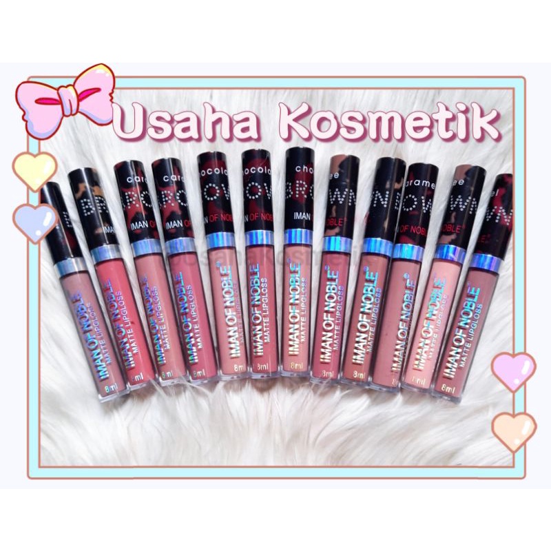 PROMO PER PACK!! LIPGLOSS IMAN OF NOBLE MY LOVE FASHION COLOR 12 WARNA NUDE CANTIK /RIASAN BIBIR NUDE NO. I32-7