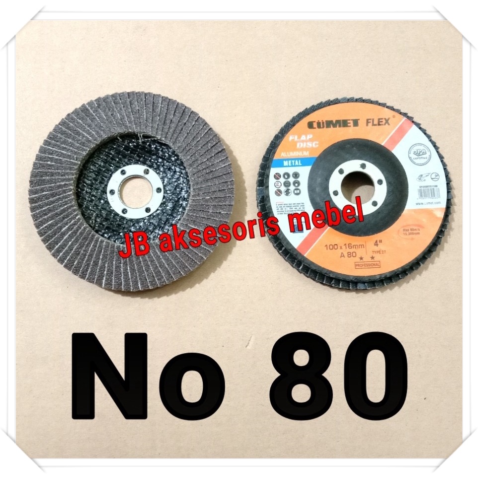 FLAP DISC 4" NO 80 CUMET | MATA GERINDA AMPLAS SUSUN NO 80 CUMET