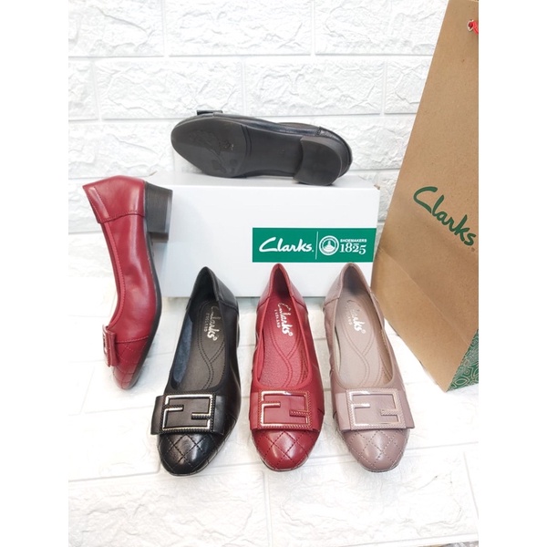 Clarks heels RG-20230 100% kulit sapi asli