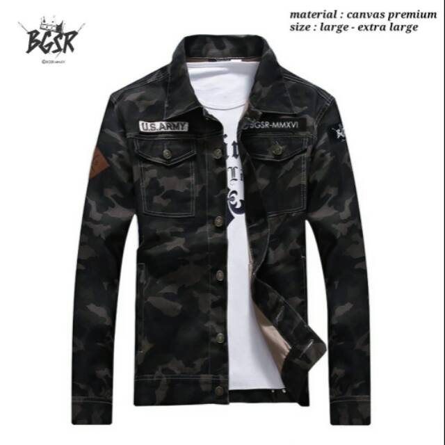 Jaket pria bgsr us army