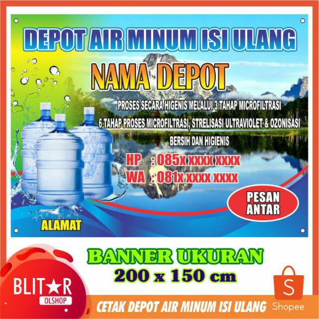  Gambar  Spanduk Depot Air Minum  Isi Ulang desain  spanduk 