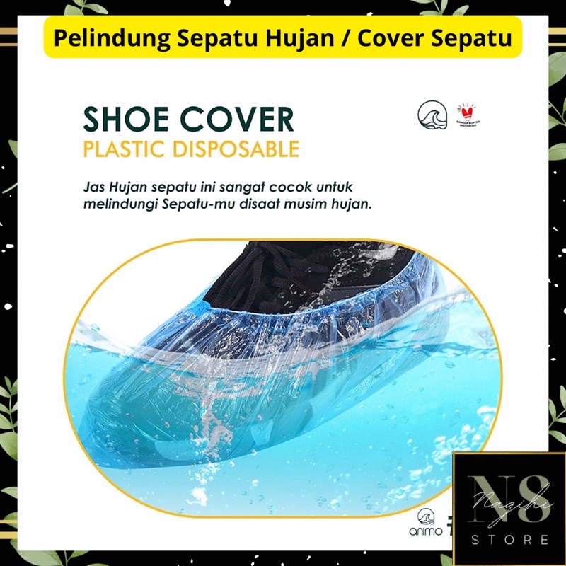 ✨NAGIHI✨ (ISI10) COVER SEPATU ANTI AIR / SARUNG SEPATU ANTI HUJAN/ PELINDUNG SEPATU UNISEX 1 KALI PAKAI