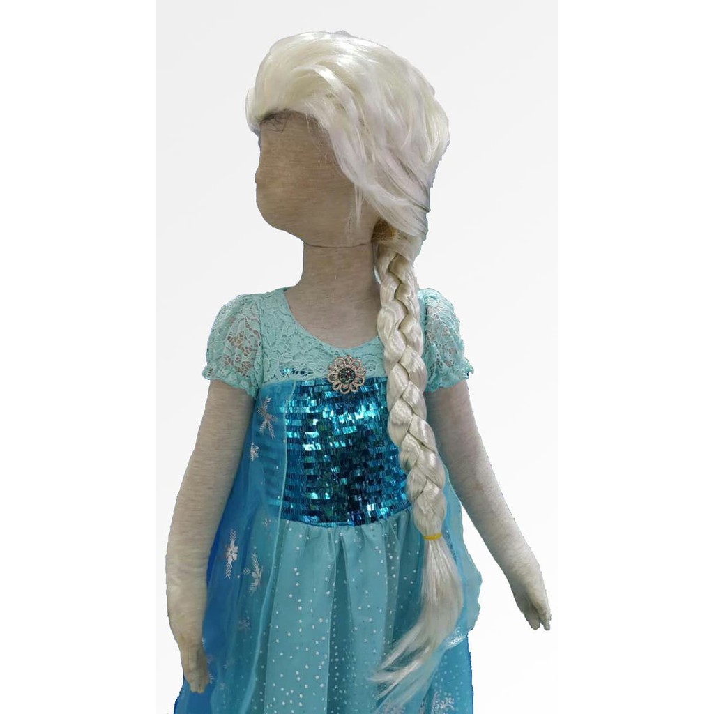 Wig Rambut anak wig rambut wanita cantik Wig Rambut Palsu Frozen Elsa Termurah