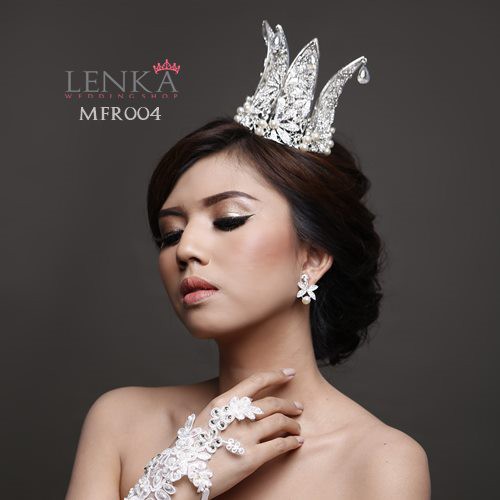 [STOK TERBATAS] MAHKOTA WEDDING BRIDAL CROWN PESTA AKSESORIS RAMBUT MFR004