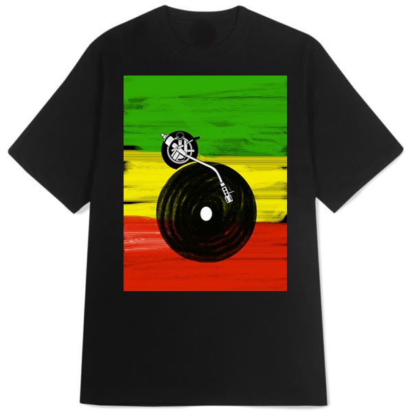 Kaos Turntable DJ Jamaica Tshirt Unisex