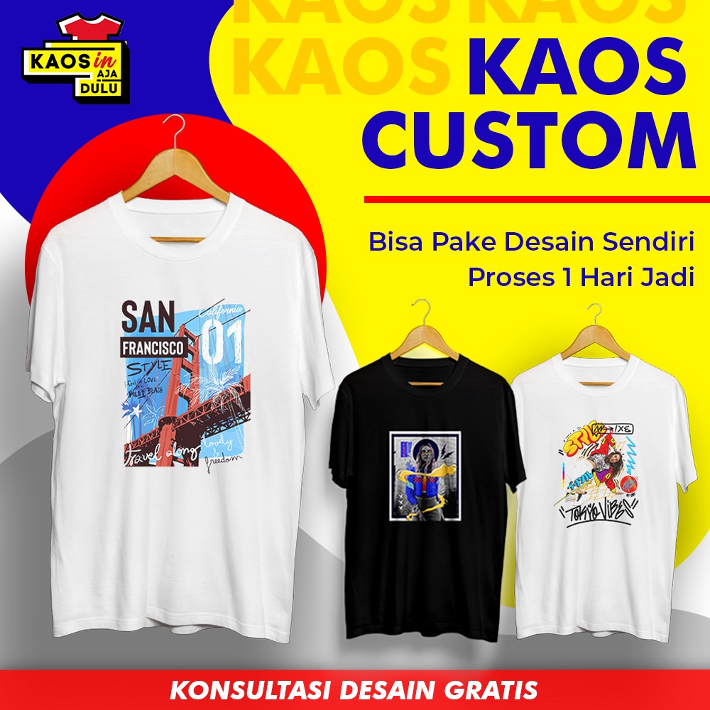 KAOS CUSTOM SABLON KAOS SATUAN DTF PRINT
