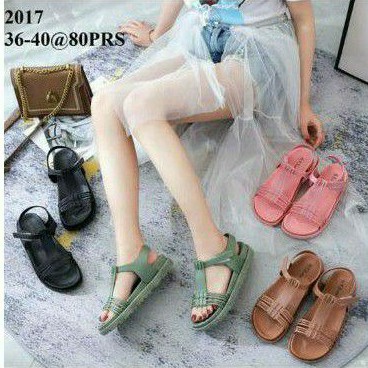 Sepatu Sandal Wanita Sepatu Tali Karet Import Sepatu Karet Jelly