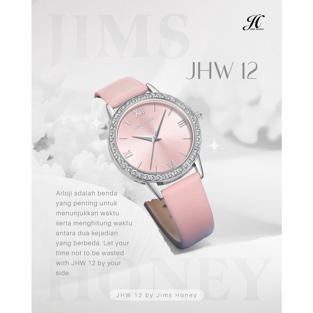 JH Jam JHW 12 - Jam Tangan Kulit Cewek Elegan Jims Honey Original JH FREE BOX