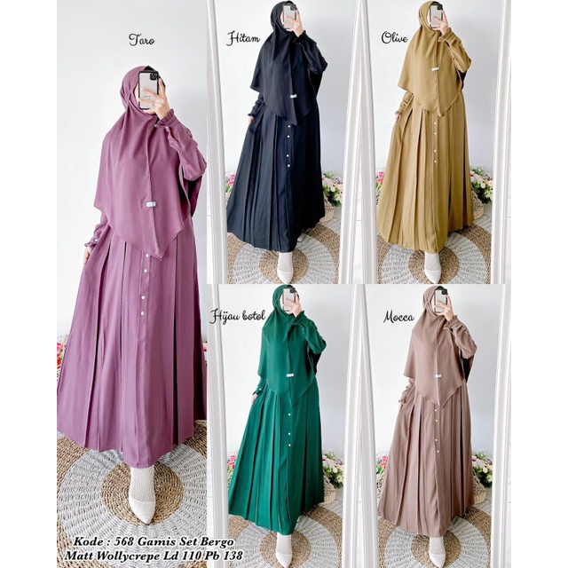 GAMIS SET KHIMAR BERGO RIBYKA COLLECTION