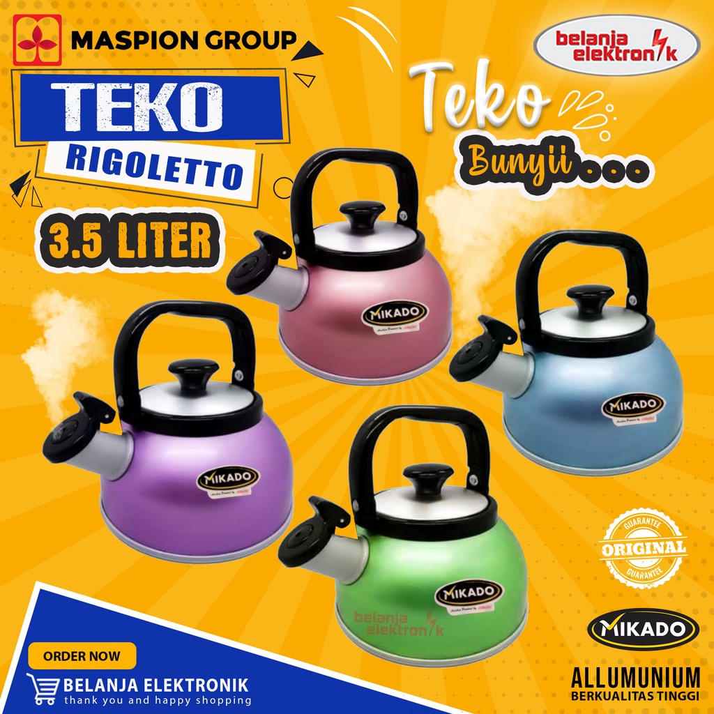 Jual Maspion Teko Rigoletto 35 Liter Ceret Bunyi Siul Whistling Kettle Alumunium Shopee Indonesia 4762