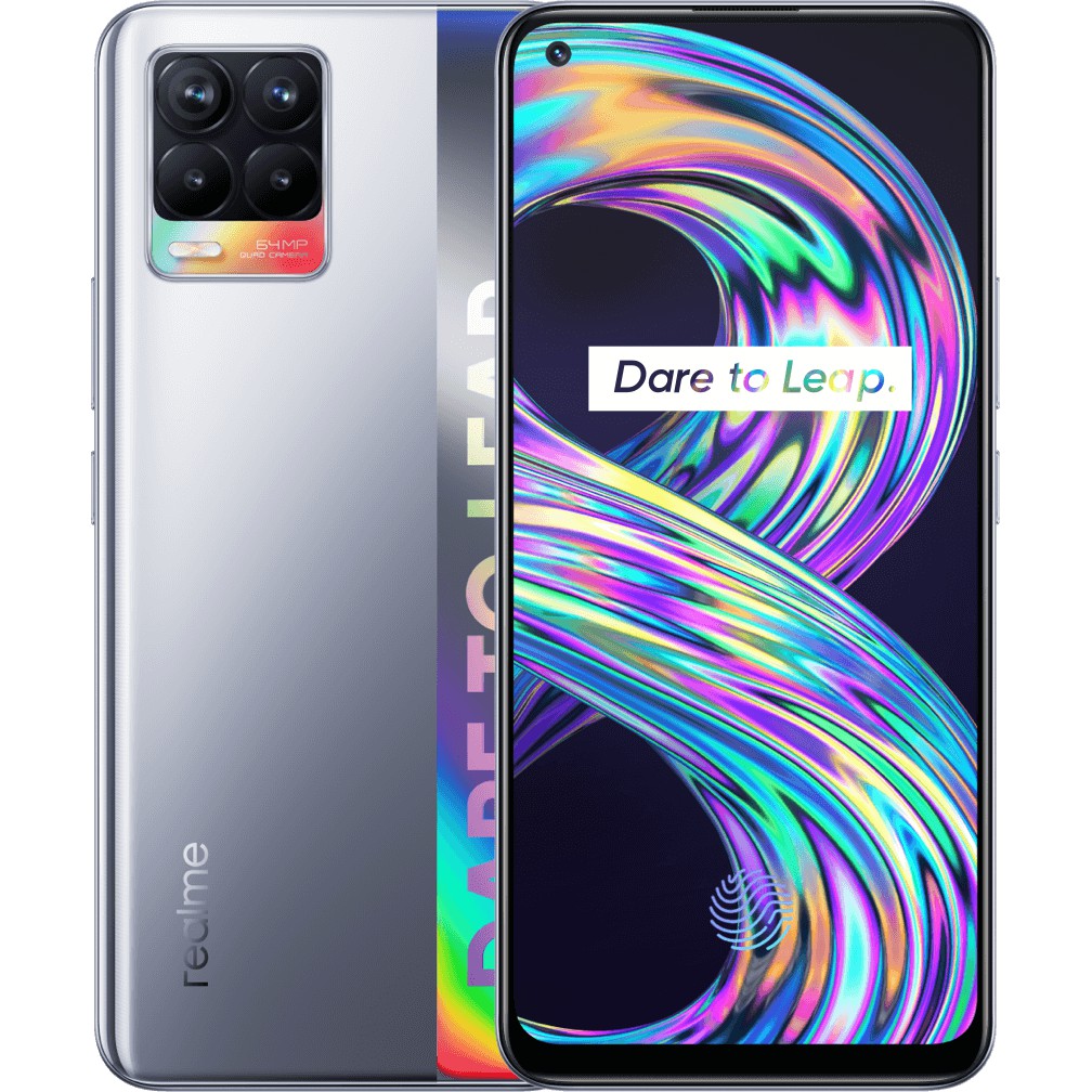 Realme 8  Realme 8 Pro hp 8GB 128GB,  NFC, Sony 64MP, Helio G95, 5000mAh Battery, Pengiriman cepat-8 Silver 8/128GB