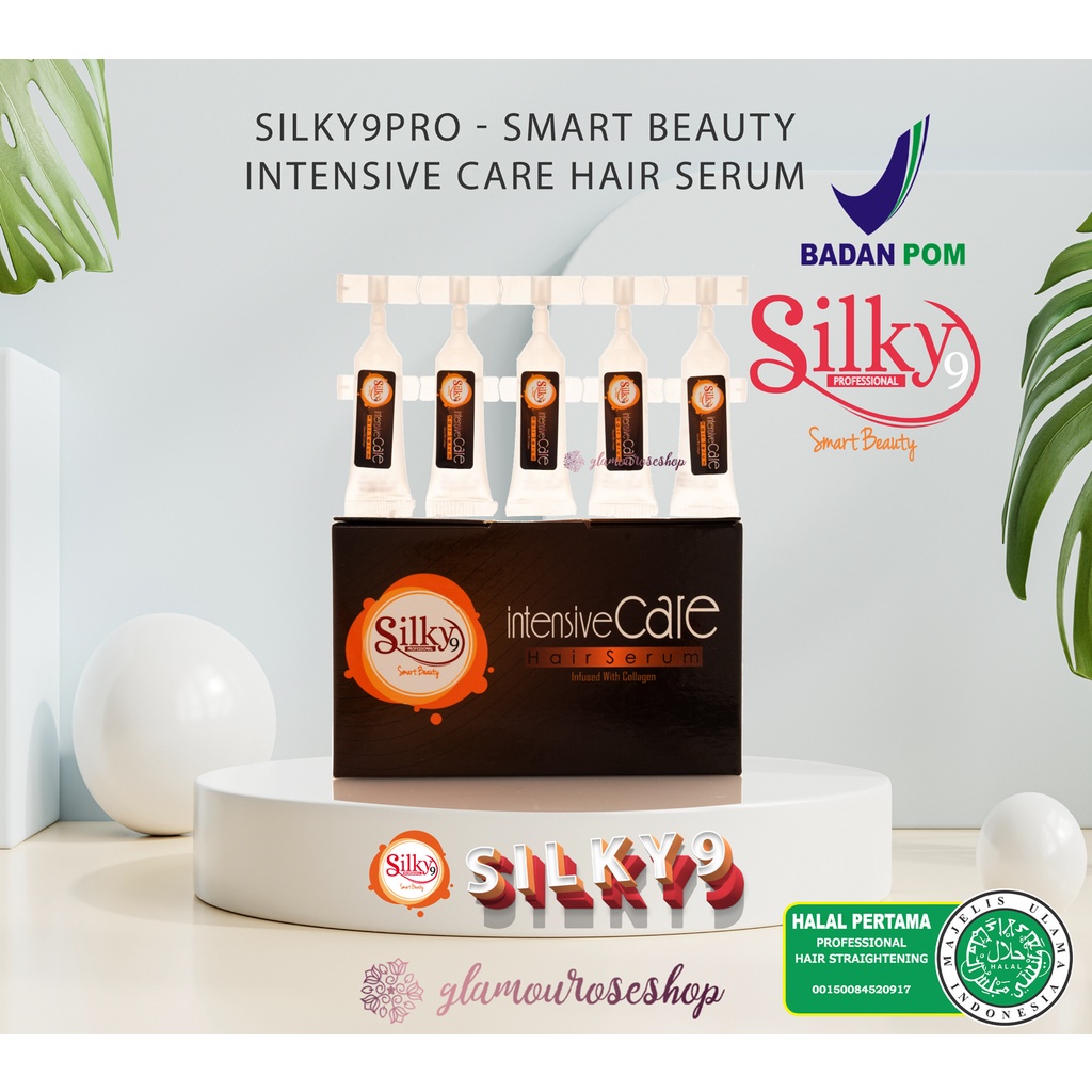 SILKY9 Silky Nine INTENSIVE CARE HAIR SERUM/ IC SERUM/COLLAGEN SERUM (BOX BESAR 5ML X25) ( BOX KECIL 5ML x5 ) LEBIH HEMAT