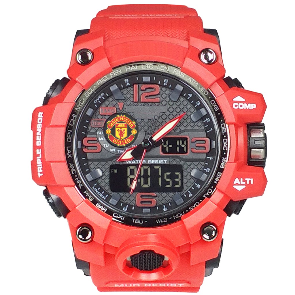 (Istimewa Bossque) Jam MU Double Time Full Merah (Exclusive)