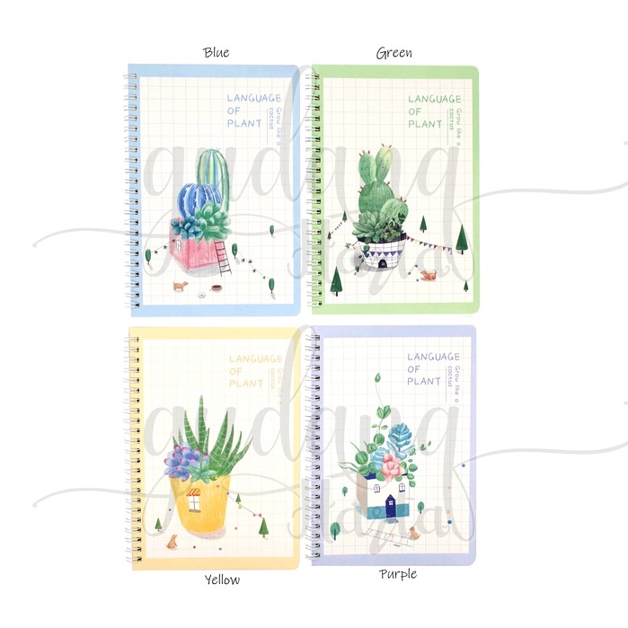 

GCC Notebook A5 Spiral Languange Of Plant Buku Motif Tumbuhan GCC 308830