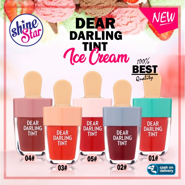 SHINE STAR - (1 PCS) LIPTINT ETUDE HOUSE Dear Darling Tint Lipgloss Ice Cream CAIR ANTI AIR