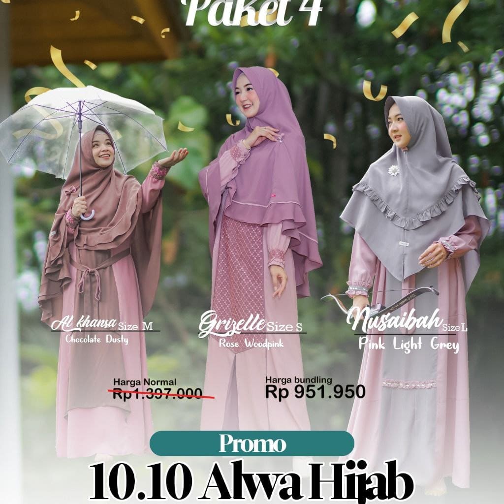 Gamis Dewasa Sale By Alwa hijab | PROMO PAKET HEMAT BY  ALWA HIJAB |PROMO SALE 10.10  | Gamis Dewasa