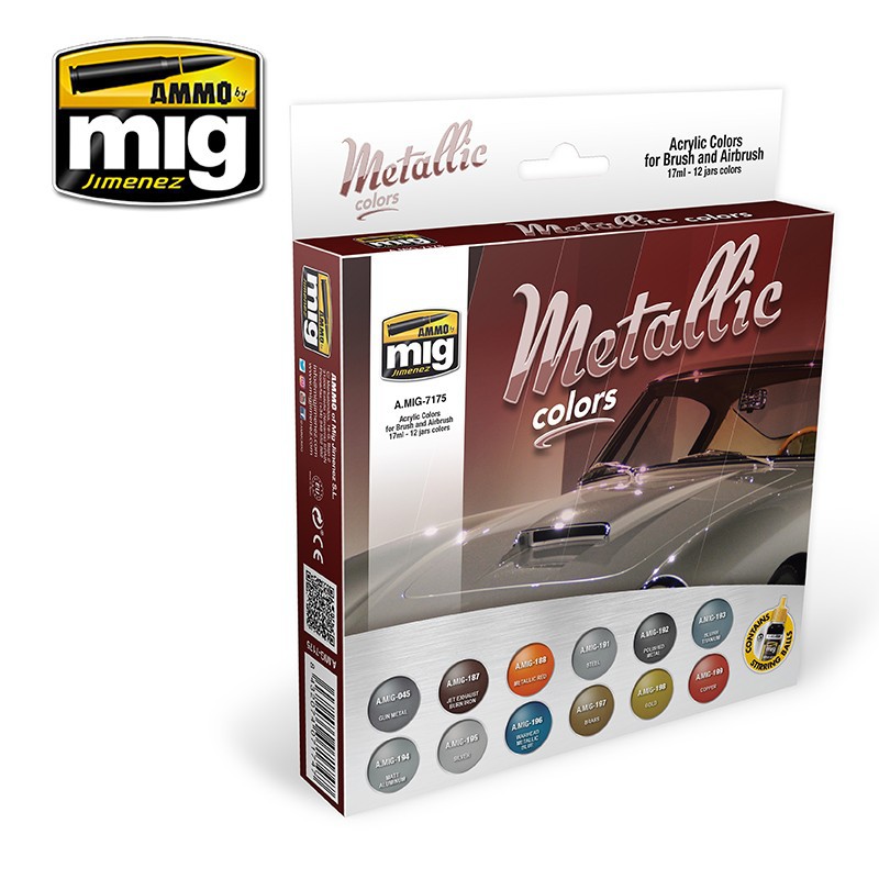 

AMIG7175 : METALLIC COLORS SET - Ammo Mig