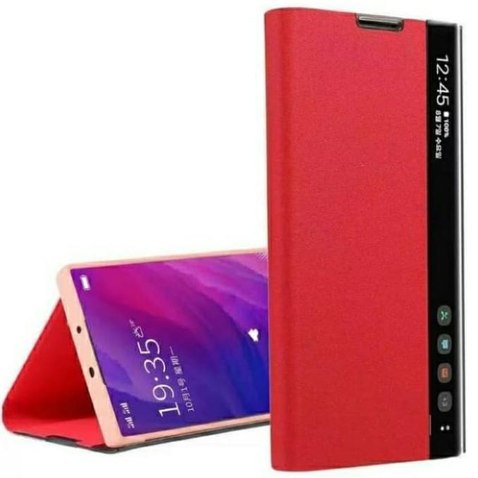 FLIP COVER DIGITAL SAMSUNG A10S A107 CLEAR VIEW MIRROR STANDING CASE