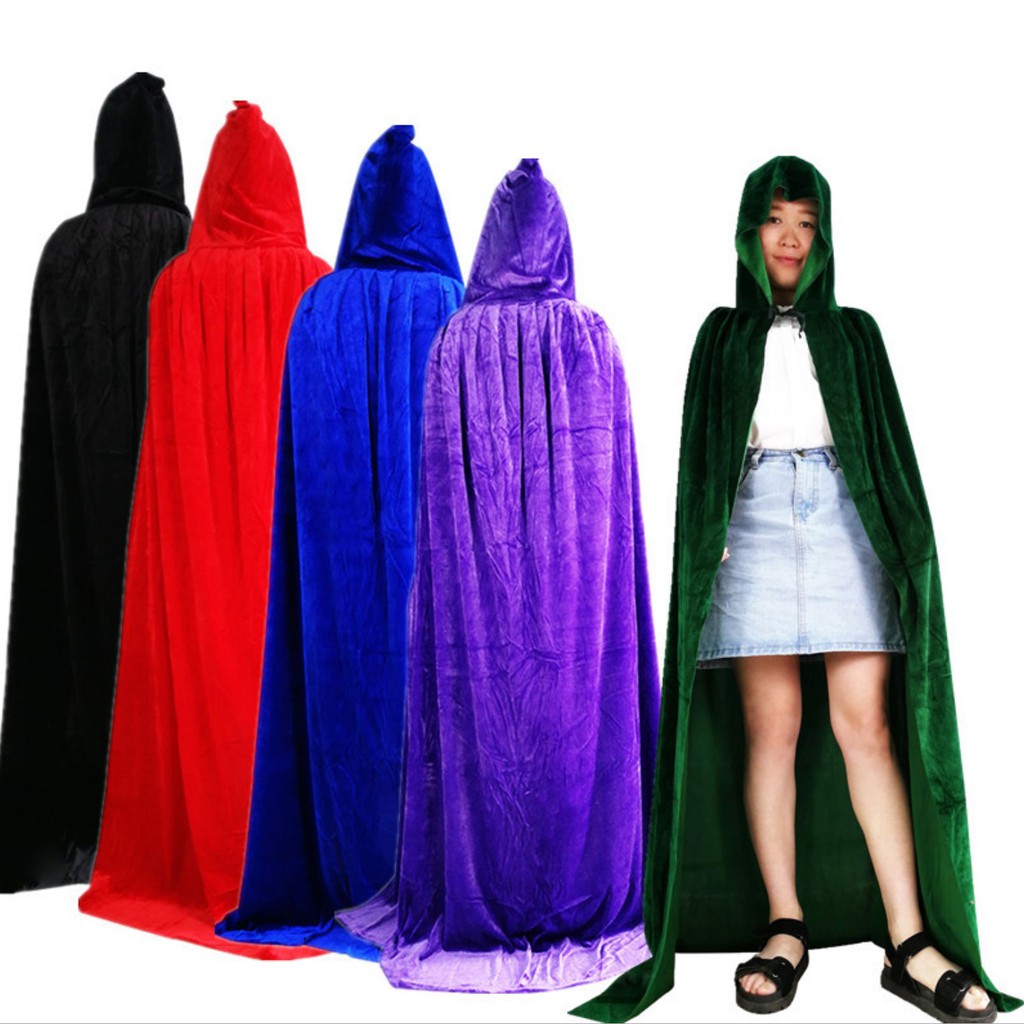 JB-03 jubah hitam merah velvet death reaper satan iblis vampir dracula cloak