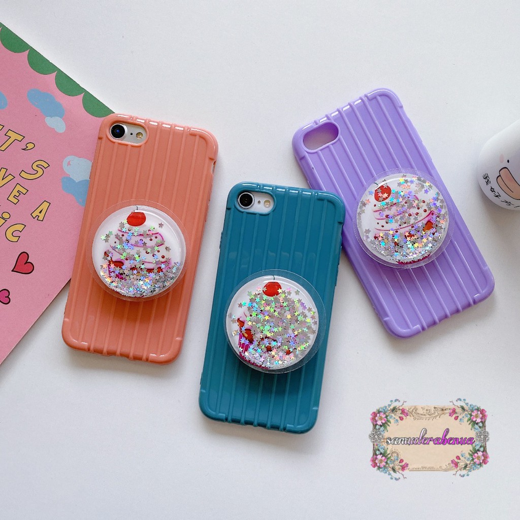 SOFTCASE POPSOCKET GLITTER SAMSUNG J8 A6+ J7 2016 A7 2018 A10 M10 A50 A50S A30S SB2162