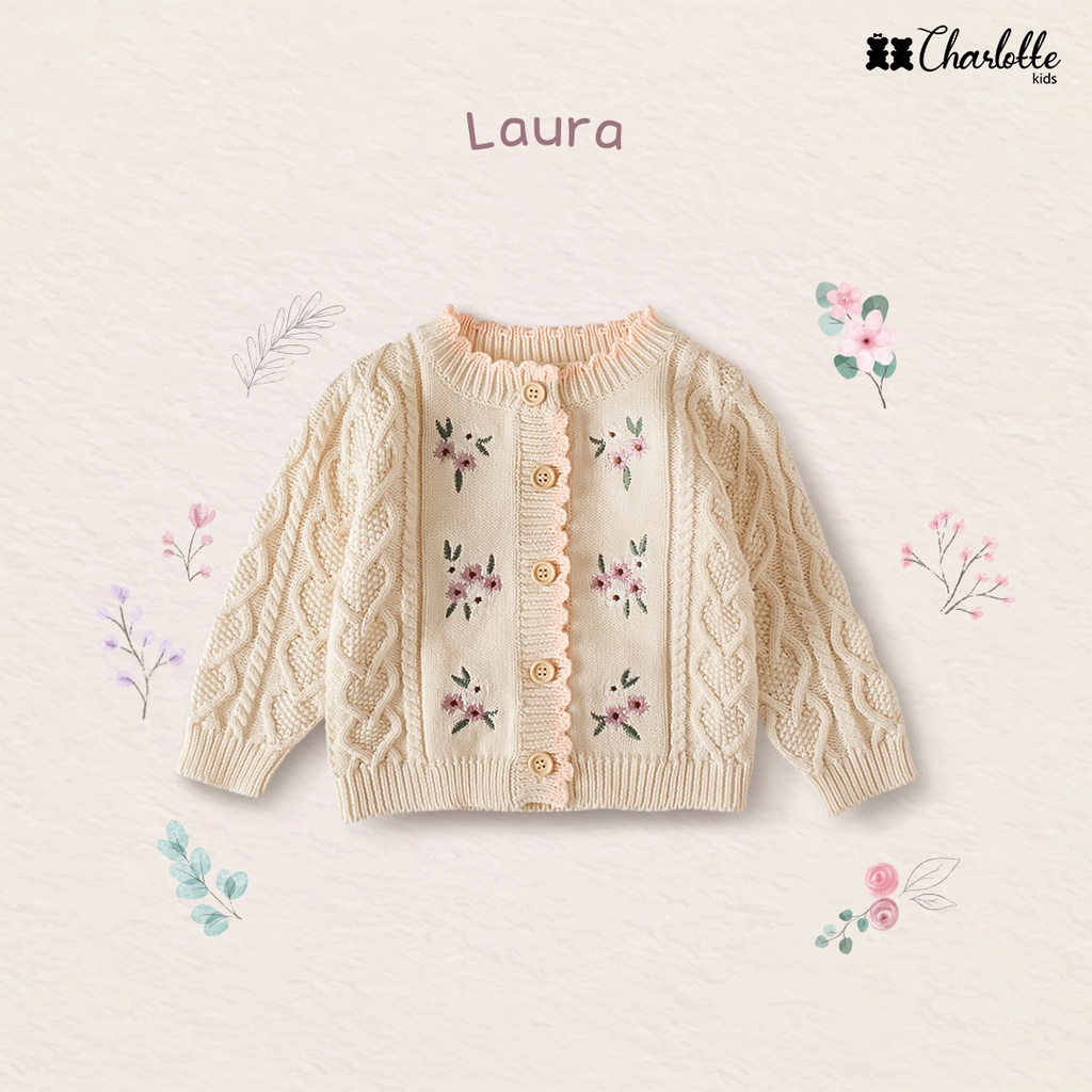 Charlotte Kids - Laura - Jaket anak perempuan / Baju hangat coat bayi / Jaket coat bayi anak perempu