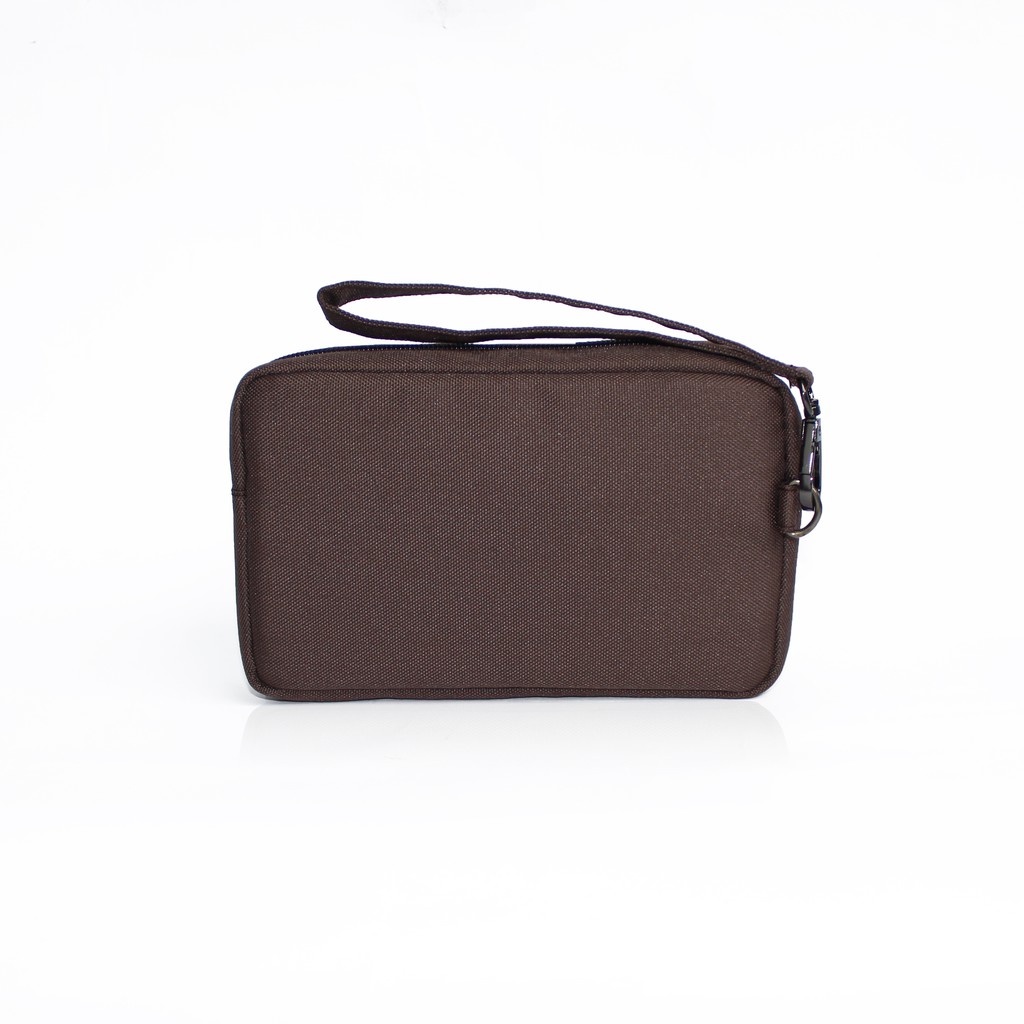 clutch pria unisex hand bag mini - coklat EMHB91